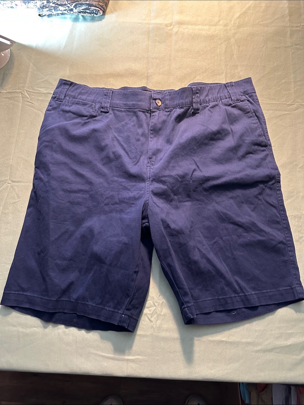 Men's Flat Front Navy Shorts